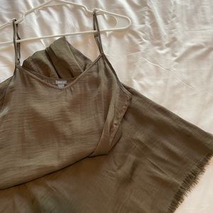 Aerie Silk Midi Slip Dress